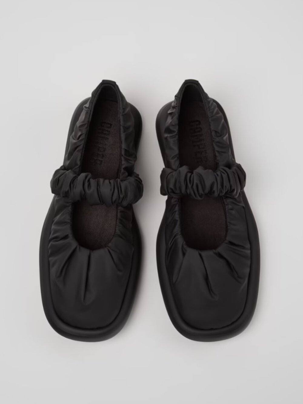 Camper Onda Rouched Mary Jane Flats